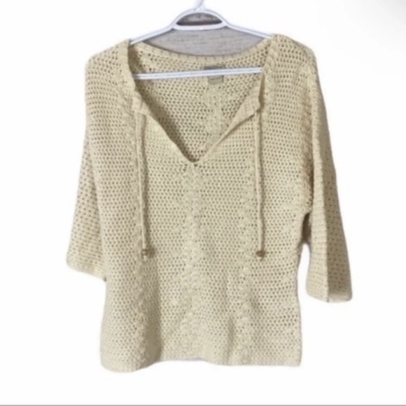 Lucky Brand Crochet Sweater Small - Picture 2 of 6